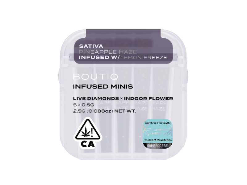 Pineapple Haze x Lemon Freeze  | BOUTIQ Infused Minis | 5pk – 2.5g